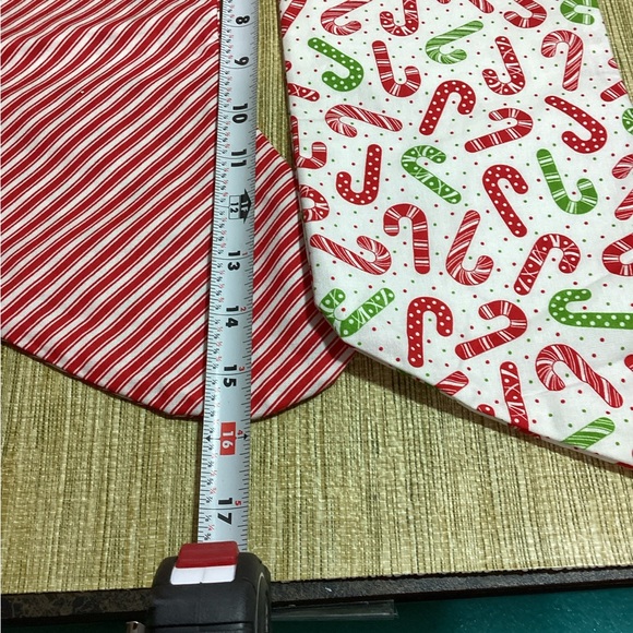 New Handmade Festive Christmas Stockings Set - Red and Green 16” - Picture 5 of 5